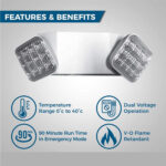 LED Emergency Light – Two Square Heads - Image 4