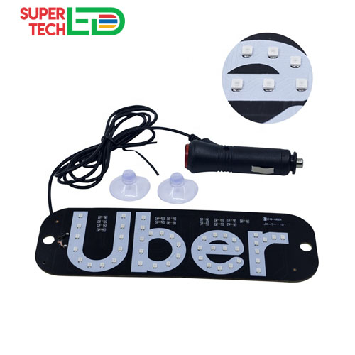 Super_Tech_LEDS_Vehicle_UBER_Sign_E.jpg LED Vehicle Windscreen - Uber Light - Image 2