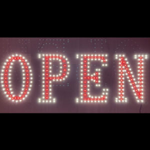 open sign
