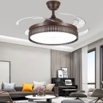 #1962 42″ Modern Black LED Ceiling Fan, Remote Controlled, Retractable Blades, DC 30W Motor, 36W*2 LED, AC 110V - Image 4