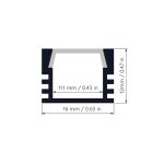 1103 Series U Shape LED Strip Aluminum Channels - Low Profile - Image 3