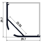2003 Series V Shape LED Strip Aluminum Channels - Inside Corners - Image 7