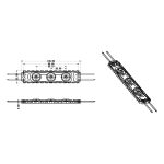 12V LED Module – 3 LED 0.72W – IP65 Waterproof – 7000K – Injection Molding | BD-FH3XF-HV |Ideal for Signage & Backlighting - Image 2