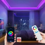 E3-WR 3 in 1 LED Strip Controller (WiFi+2.4G) – Tool-free Wiring – RGB, RGBW, RGB+CCT – Tuya Smart & Voice Control – Music Rhythm Support - Image 4