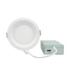 4" 9W LED Round Slim Ultra-thin Downlight, 5CCT Selectable (2700K–5000K), 620-710 Lumens, 0-10V Dimmable, ETL Listed