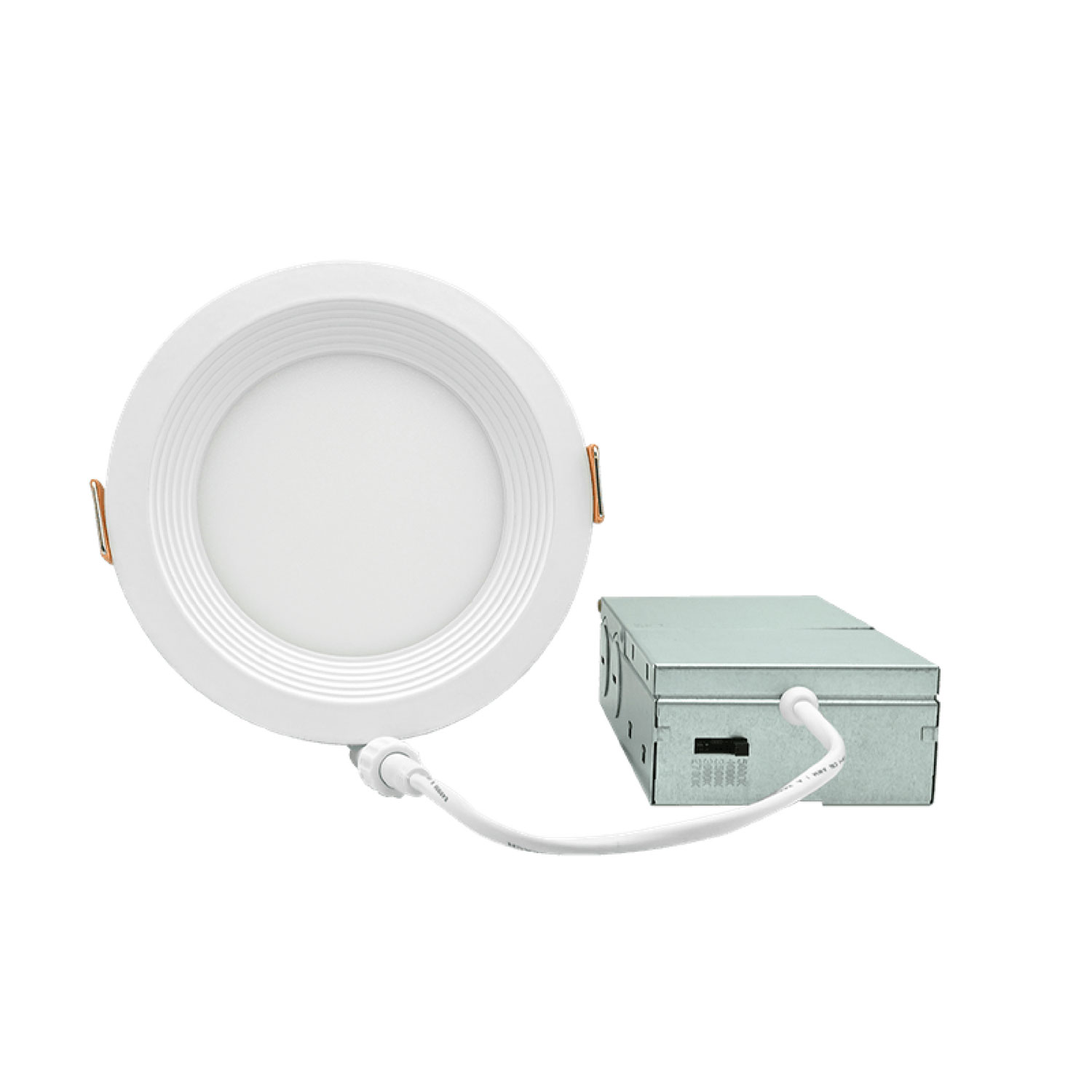 Supeertechlights-4inch-9W-Round-Slim-Panels 4" 9W LED Round Slim Ultra-thin Downlight, 5CCT Selectable (2700K–5000K), 620-710 Lumens, 0-10V Dimmable, ETL Listed - Image 1