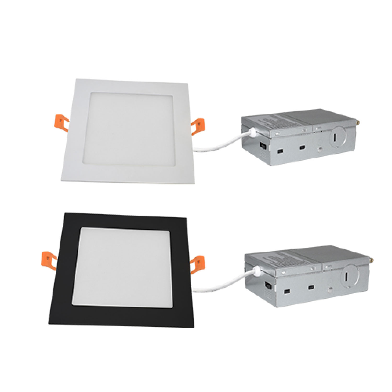 Supeertechlights-6inch-15W-LED-Sqaure-Slim-Panels 6" 15W LED Square Slim Panel , 1200 Lumens, 5CCT Selectable, Triac & 0-10V Dimmable, ETL Certified, - Image 1