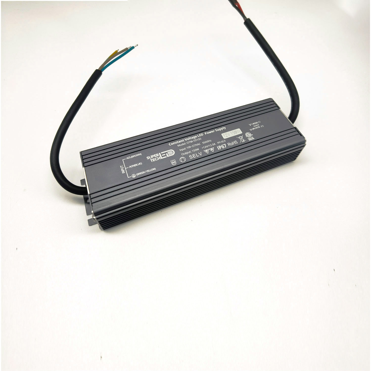Print 150W LED Outdoor Power Supply | 12V/24V Ultra-Thin, Waterproof, IP67, ETL Certified - Image 1