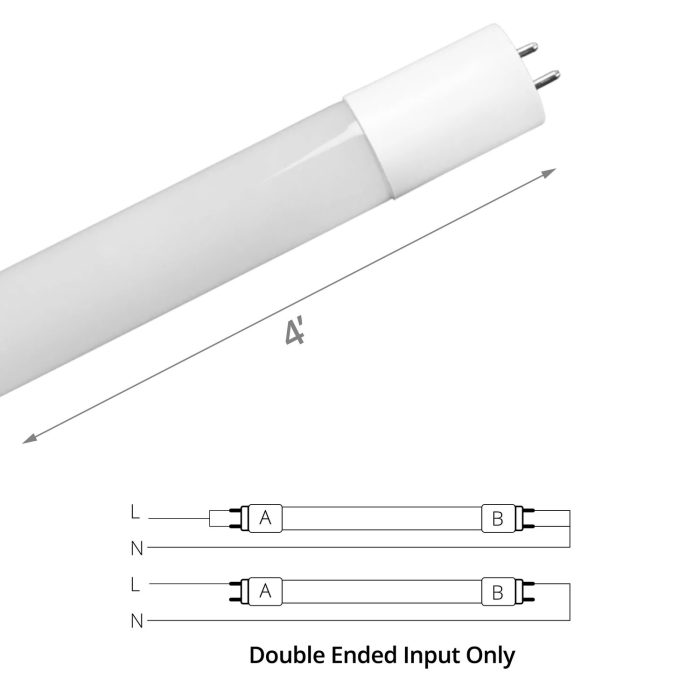 4FT T8 LED Tube Light 10W F32T8 Replacement, 4000K Frosted, 270° Beam Angle - Image 5