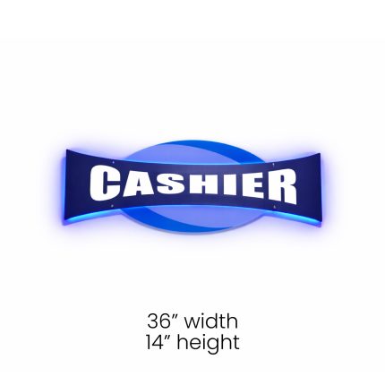 LED Cashier Halo Sign(36” x 14”)– Pre-Order Now