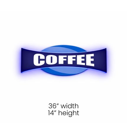 LED Coffee Halo Sign(36” x 14”)– Pre-Order Now