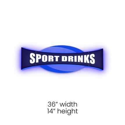 LED Sports Drinks Halo Sign(36” x 14”)– Pre-Order Now