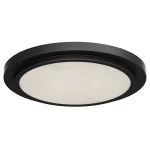 9"/12" Alabaster Flush Mount LED Ceiling Light – Black/Gold Finish | 18W/24W | 5CCT Tunable (2700K-5000K) | Triac Dimmable | ENERGY STAR & ETL Certified