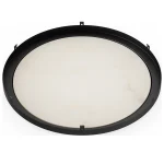 9"/12" Alabaster Flush Mount LED Ceiling Light – Black/Gold Finish | 18W/24W | 5CCT Tunable (2700K-5000K) | Triac Dimmable | ENERGY STAR & ETL Certified - Image 5