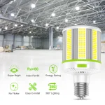 100W/80W/60W LED Fan Corn Light - 15000 Lumens, 5CCT Selectable, 100-277V, 360° Beam Angle, E39 Mogul Screw Base - Image 3