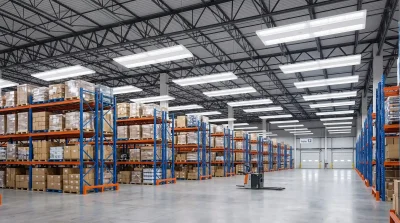 Wholesale LED High Bay lights USA brightening commercial warehouse interior with bright for industrial facilities