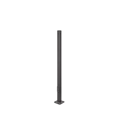 5x5" 30FT Gauge 10 Square Steel Light Pole – Bronze Powder Coat Finish, Anchor Bolts Included, Arm Mount / Tenon Compatible