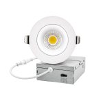 3 Inch LED Recessed Module Downlight – 12W, 990LM, Round/Square, Selectable CCT, Black+White Finish