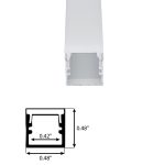 STL-210 Series Curved Surface LED Strip Aluminum Channel – Silver Finish - Image 2