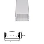 STL-081 Series Square Surface LED Strip Aluminum Channel – Silver Finish - Image 2